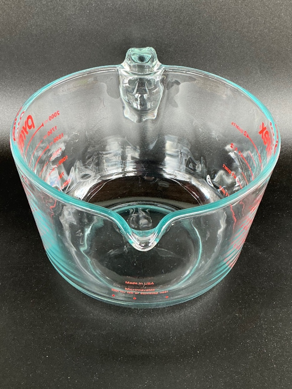 Pyrex 8 Cup 2 Qt Glass Measuring Cup Red Lettering USA No Chips Cracks - Picture 6 of 14